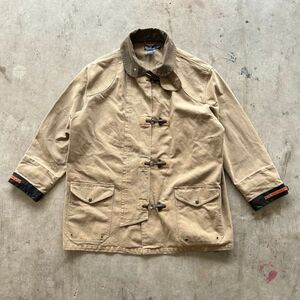 Vintage Polo Ralph Lauren Fireman Clasp Jacket Leather Cuffs Size XXL RARE!